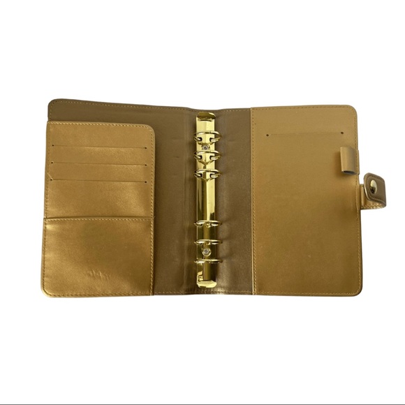 RECOLLECTIONS TWO PIECE PERSONAL SIZE DAYPLANNER / AGENDA GOLD AND WHITE - Picture 5 of 7